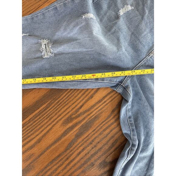 Nicole Miller Womens Soho High Rise Ankle Skinny Jeans 8 Blue Distressed Denim - Picture 5 of 6